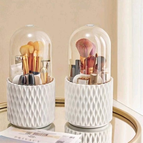 SHEIN Other - PET - Organizer Makeup Brush Storage Box, Minimalist Rotatable  For Home